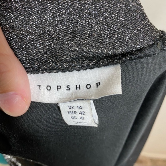 Topshop glitter open back cocktail mid dress NWOT - Picture 5 of 11